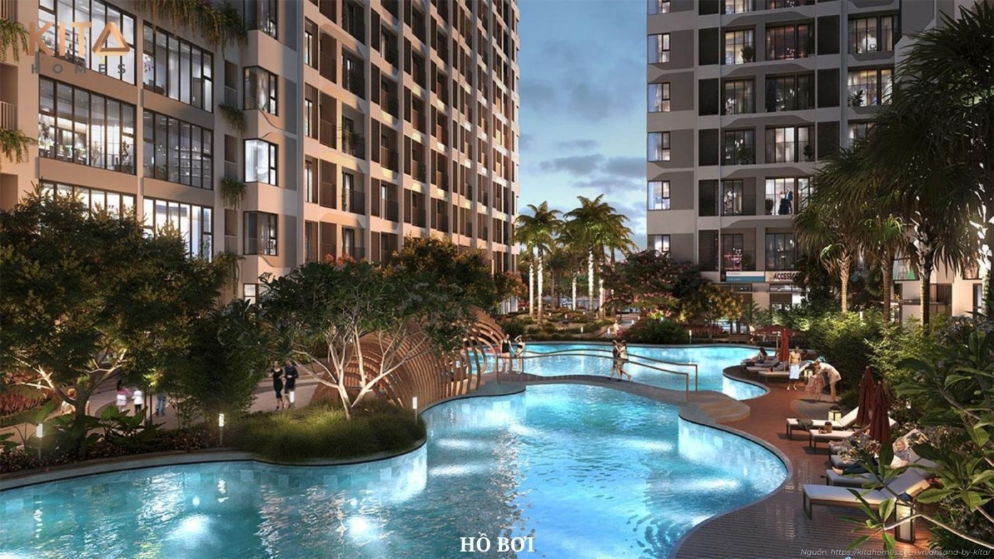 Hệ thống tiện ích nội khu cao cấp chuẩn resort tại căn hộ Ansana By Kita