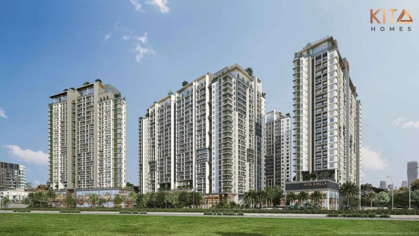Phối cảnh tổng thể kiến trúc dự án căn hộ Ansana by Kita mặt tiền Võ Văn Kiệt, Quận Bình Tân, TP.HCM