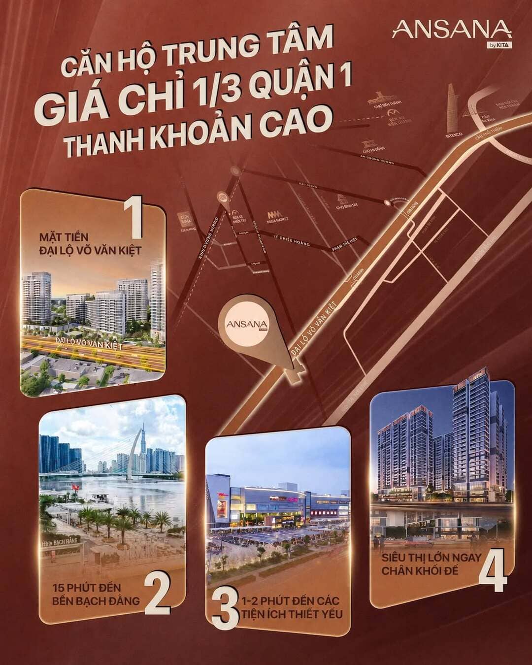 Vị trí kết nối giao thông chiến lược của dự án căn hộ Ansana By Kita