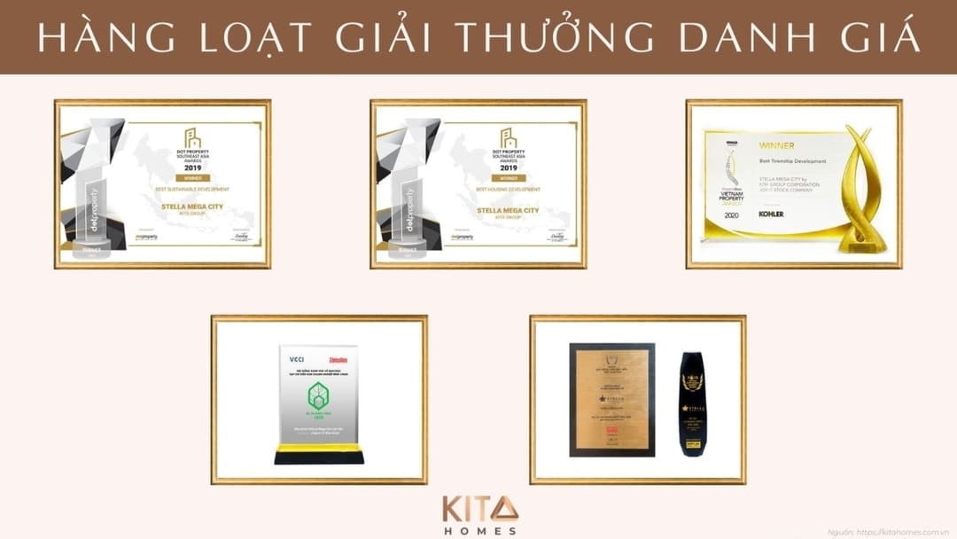 Các giải thưởng bất động sản danh giá khẳng định uy tín của chủ đầu tư Kita Group