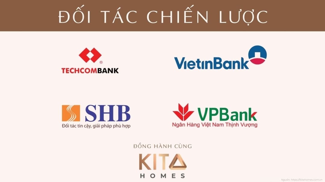 Các đối tác ngân hàng bảo lãnh tài trợ dòng vốn và hỗ trợ vay ưu đãi tại dự án Ansana By Kita