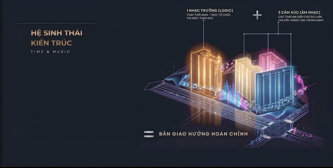 Phối cảnh tổng thể hệ sinh thái kiến trúc độc bản tại dự án Ansana By Kita