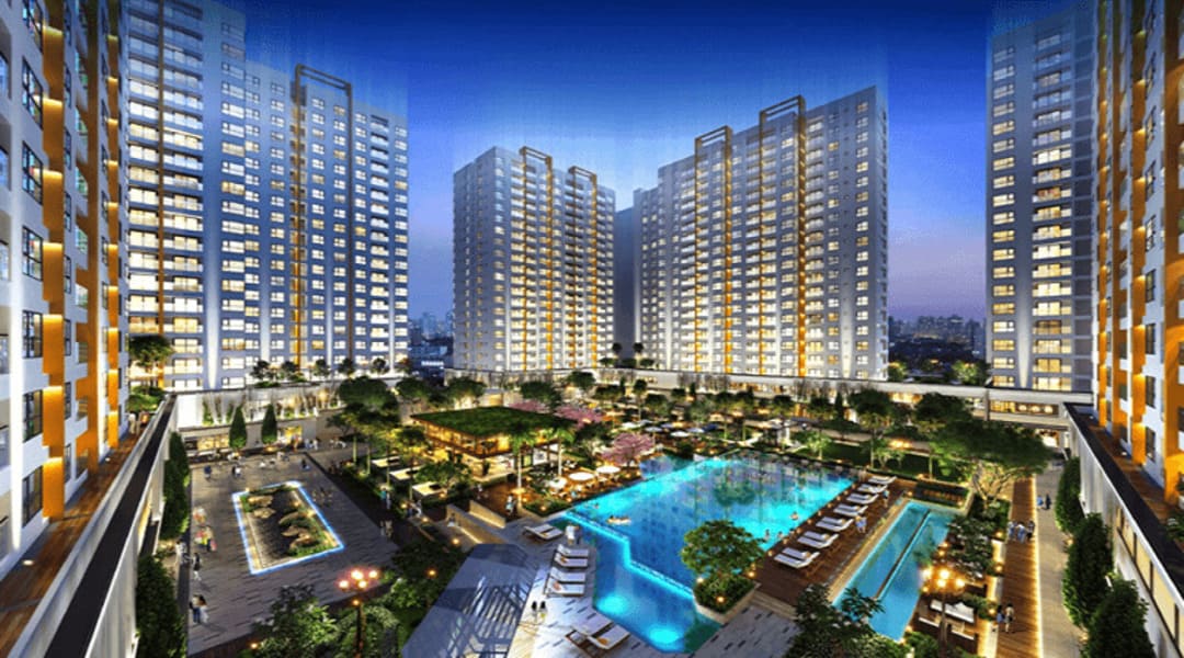 Phối cảnh tổng thể dự án chung cư Akari City Nam Long Bình Tân
