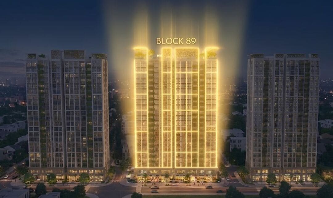 Phối cảnh tổng thể tòa tháp Block 89 trung tâm dự án Ansana By Kita